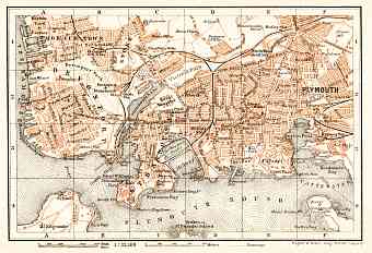 Plymouth city map, 1906