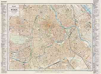 Vienna (Wien) city map, about 1910