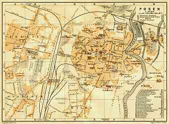Posen (Poznań). City map, 1906