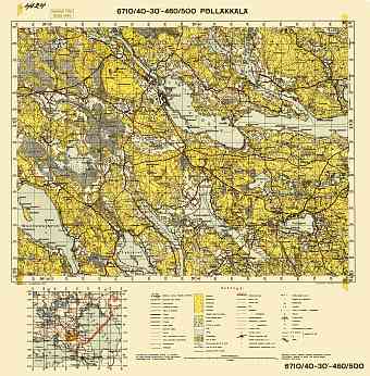Baryševo. Pölläkkälä. Topografikartta 4024. Topographic map from 1939