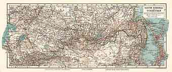 South Siberia and Turkestan map, 1914