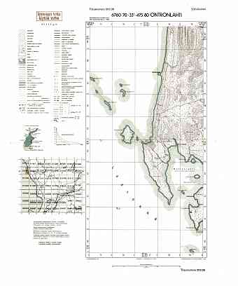 Andrusovskaja Buhta. Ontronlahti. Topografikartta 511306. Topographic map from 1943