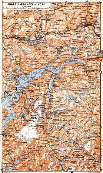 Inner Hardangs map, 1910