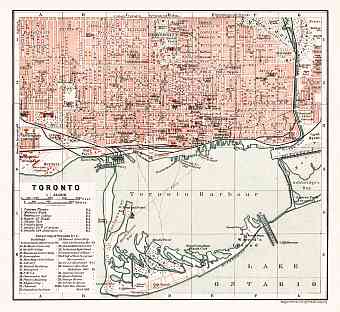 Toronto city map, 1907