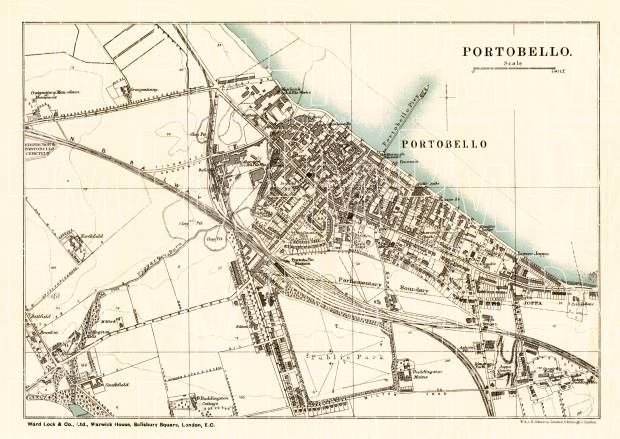 Portobello city map, 1908. Use the zooming tool to explore in higher level of detail. Obtain as a quality print or high resolution image