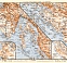 Istria and Dalmatian coast at Bossoglina (Marina). Šibenik (Sebenico) town plan and environs of Šibenik map, 1929