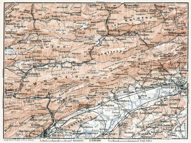 Jura department map, northeastern part, 1909. Use the zooming tool to explore in higher level of detail. Obtain as a quality print or high resolution image