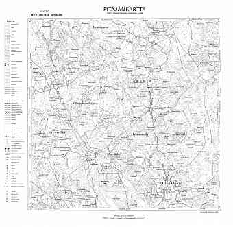 Aromjaki. Aromäki. Pitäjänkartta 412310. Parish map from 1939