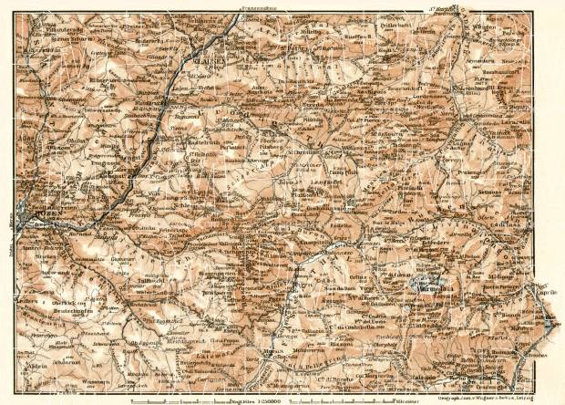Bolzano´s eastern environs map, 1906. Use the zooming tool to explore in higher level of detail. Obtain as a quality print or high resolution image