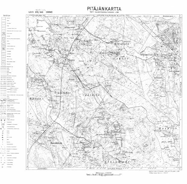 Verhne-Tšerkasovo. Säiniö. Pitäjänkartta 402205. Parish map from 1939. Use the zooming tool to explore in higher level of detail. Obtain as a quality print or high resolution image