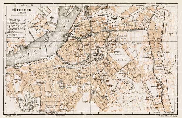 Göteborg (Gothenburg) city map, 1929. Use the zooming tool to explore in higher level of detail. Obtain as a quality print or high resolution image