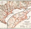 Menton town plan with map of the environs of Menton, 1910