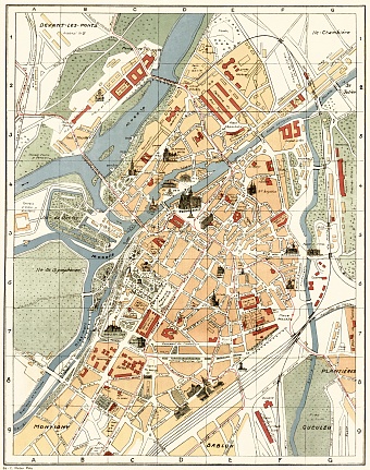 Metz town plan, 1916