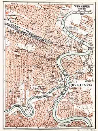 Winnipeg city map, 1907