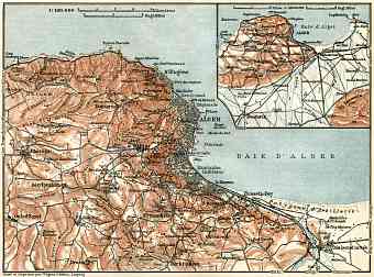 Algiers environs map, 1909