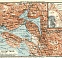 Map of the Gulf of Kotor (Boka Kotorska) and Cetinje town plan, 1913