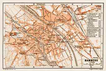 Bamberg city map, 1909