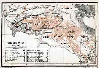 Segovia city map, 1913