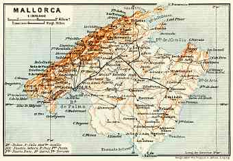 Mallorca map, 1899