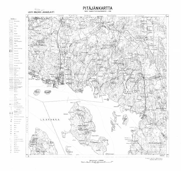 Janaslahti. Pitäjänkartta 414405. Parish map from 1932. Use the zooming tool to explore in higher level of detail. Obtain as a quality print or high resolution image