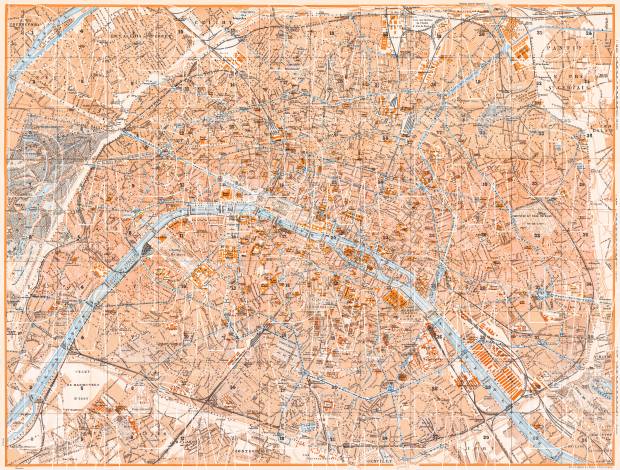 Paris city map, 1931. Use the zooming tool to explore in higher level of detail. Obtain as a quality print or high resolution image