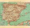 Spain and Portugal Map (in Russian), 1910
