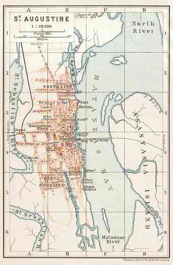 St. Augustine city map, 1909