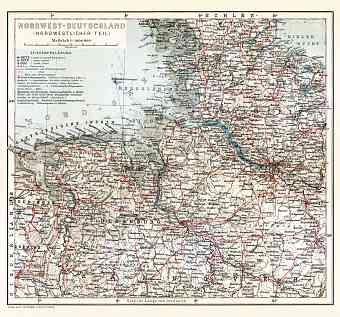 Germany, northewestern provinces of the northern part. General map, 1906