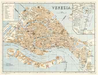 Venice city map, 1929