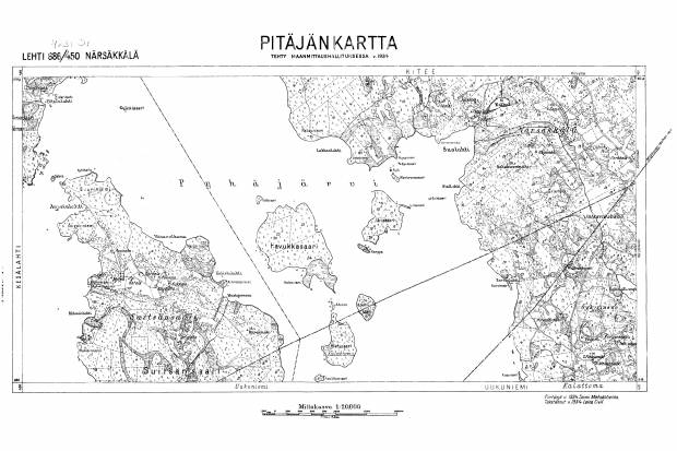 Närsäkkälä. Pitäjänkartta 423101. Parish map from 1934. Use the zooming tool to explore in higher level of detail. Obtain as a quality print or high resolution image