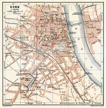 Bonn city map, 1906