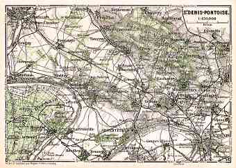 Saint-Denis - Pontoise map, 1931