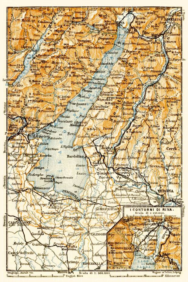 Lake Majeur (Lago Maggiore) farther environs map, 1906. Use the zooming tool to explore in higher level of detail. Obtain as a quality print or high resolution image