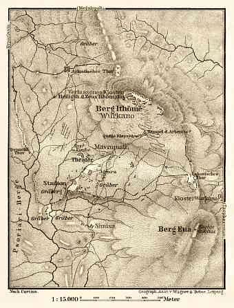 Ithome Mount map, 1908