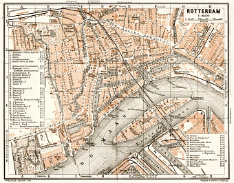 Rotterdam city map, 1909