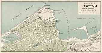 Batum (ბათუმი, Batumi) town plan, 1914