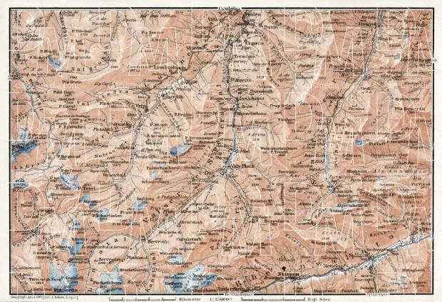 Lugnez Valley and environs map, 1909. Use the zooming tool to explore in higher level of detail. Obtain as a quality print or high resolution image