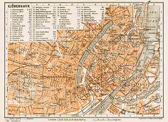 Copenhagen (Kjöbenhavn, København) city map, 1931