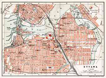 Ottawa city map, 1907