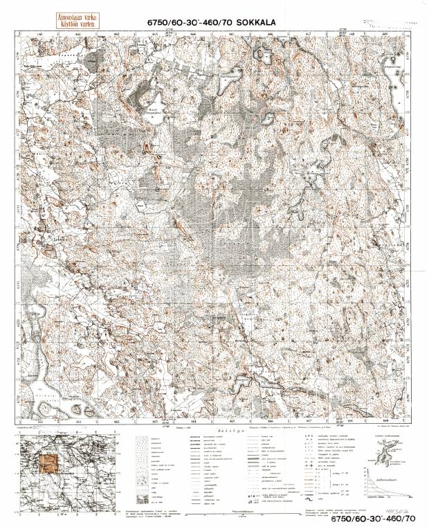 Krasnyj Sokol. Sokkala. Topografikartta 411302. Topographic map from 1938. Use the zooming tool to explore in higher level of detail. Obtain as a quality print or high resolution image