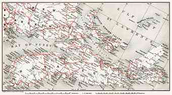 Map of the Maritime Provinces (Maritimes), 1907