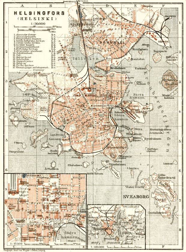 Helsingfors (Helsinki) city map, 1914. Use the zooming tool to explore in higher level of detail. Obtain as a quality print or high resolution image