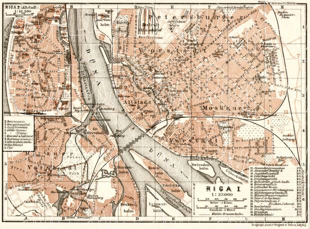 Rīga city map, 1914. Use the zooming tool to explore in higher level of detail. Obtain as a quality print or high resolution image