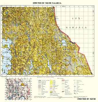 Naarva. Topografikartta 4333. Topographic map from 1941