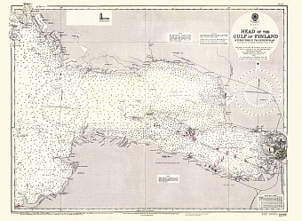 Head of the Gulf of Finland, marine chart (surveys of 1855-1936), 1936