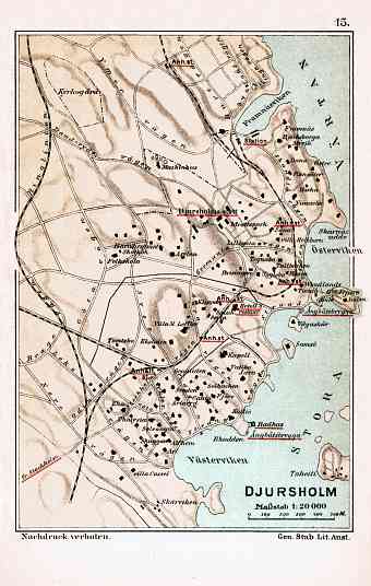 Djursholm town plan, 1899