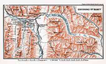 Map of the Environs of Banff, 1907