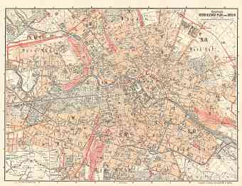 Berlin city map, 1897