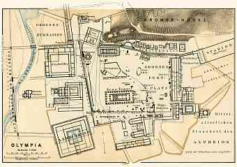 Olympia, town and site map, 1908