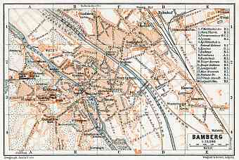 Bamberg city map, 1906